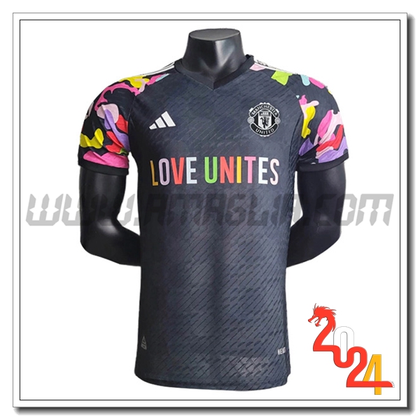T Shirt Allenamento Manchester United Grigio Scuro 2024 2025