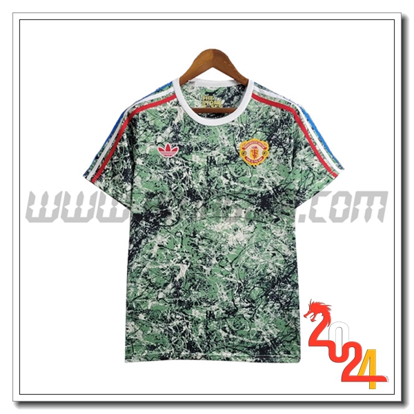 T Shirt Allenamento Manchester United Verde 2024 2025