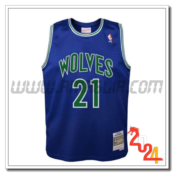 Maglia Minnesota Timberwolves (GARNETT #21) 2024/25 Blu/Verde