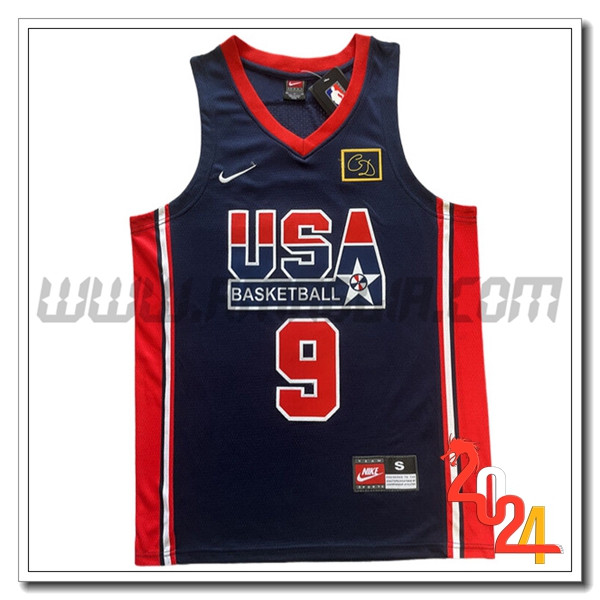 Maglia USA (JORDAN #9) 2024/25 Nero/Rosso