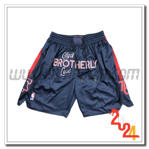 Pantaloncini NBA Philadelphia 76ers 2024/25 Blu Scuro - 02