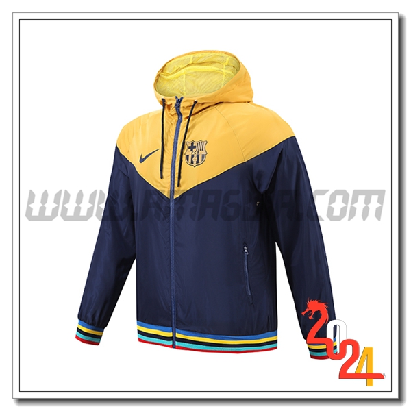 Giacca A Vento FC Barcellona Giallo/Blu 2024 2025