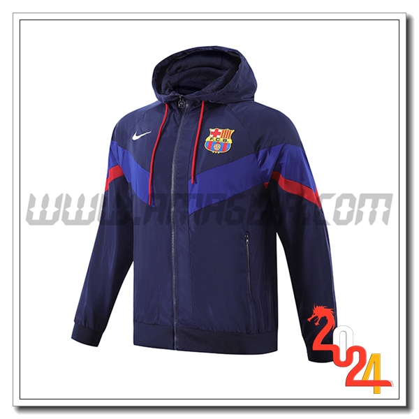 Giacca A Vento FC Barcellona Blu Scuro 2024 2025