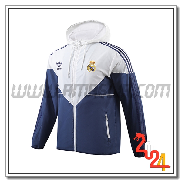 Giacca A Vento Real Madrid Bianco/Blu 2024 2025