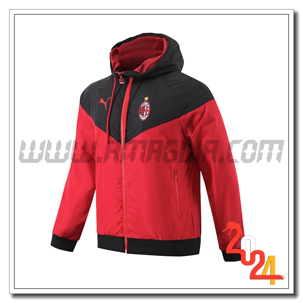 Giacca A Vento AC Milan Rosso/Nero 2024 2025