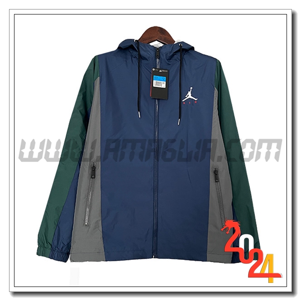 Giacca A Vento Jordan Blu/Grigio/Verde 2024 2025