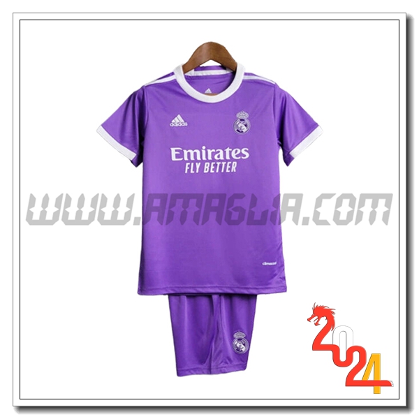 Kit Maglia Retro Real Madrid Bambino Seconda 2017/2018