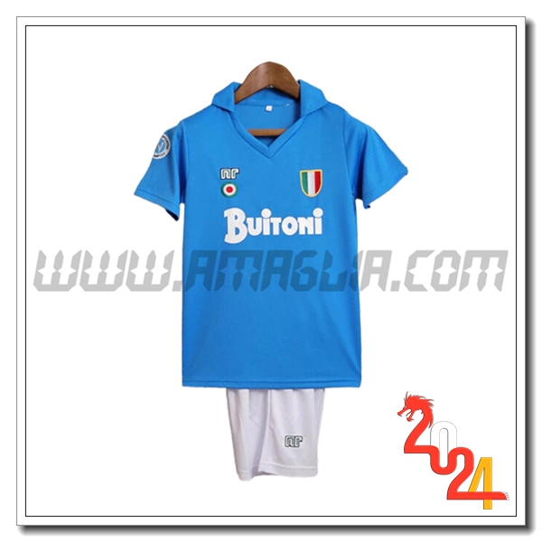 Kit Maglia Retro SSC Napoli Bambino Prima 1987/1988
