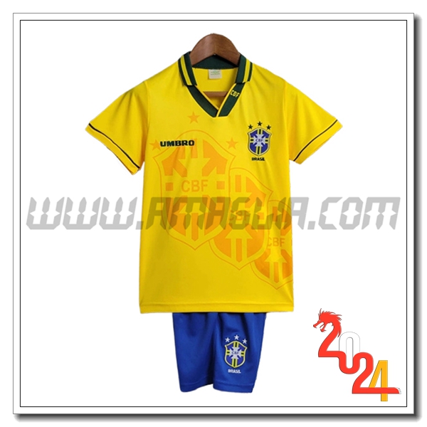 Kit Maglia Retro Brasile Bambino Prima 1994