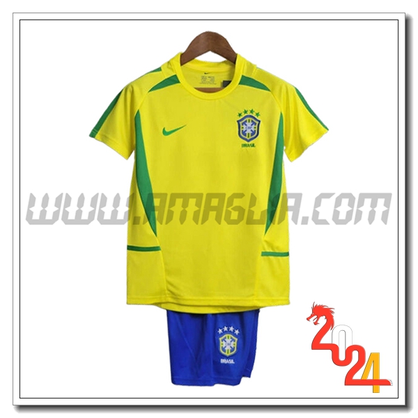 Kit Maglia Retro Brasile Bambino Prima 2002