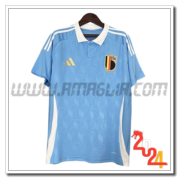 Maglia Squadra Belgio Seconda 2024 2025 Cielo Blu