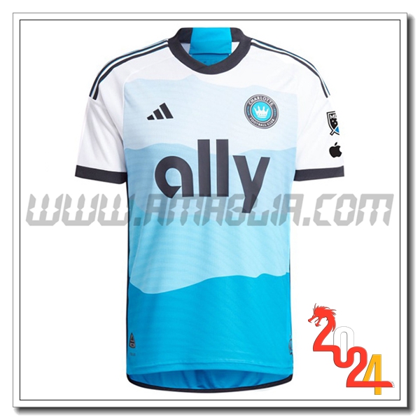 Charlotte FC Prima Maglia Calcio 2024 2025 Bianco Blu