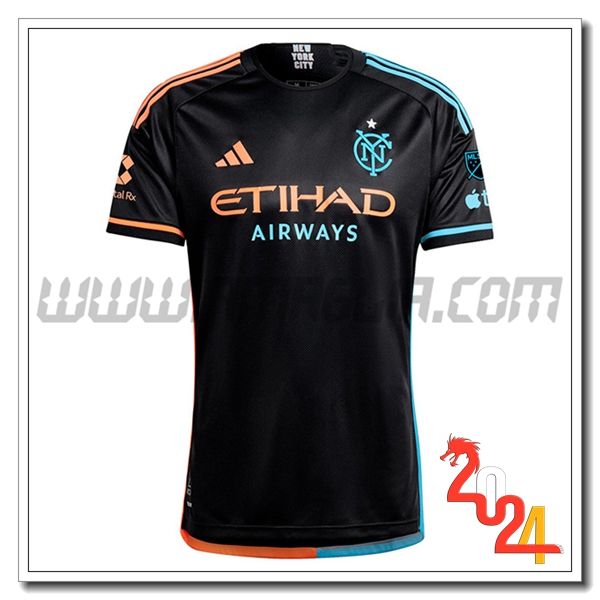 New York City FC Seconda Maglia Calcio 2024 2025 Nero