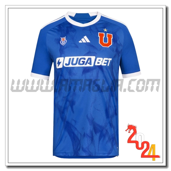 Universidad De Chile Prima Maglia Calcio 2024 2025 Blu