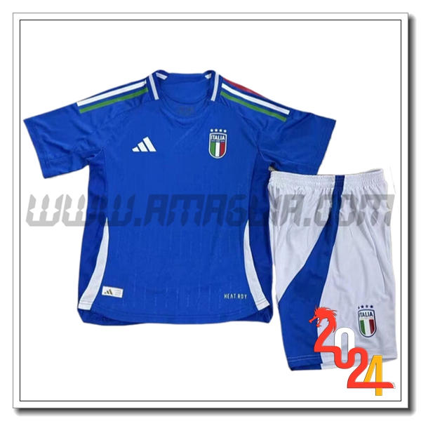 Kit Maglia Italia Bambino Prima 2024 2025 Blu