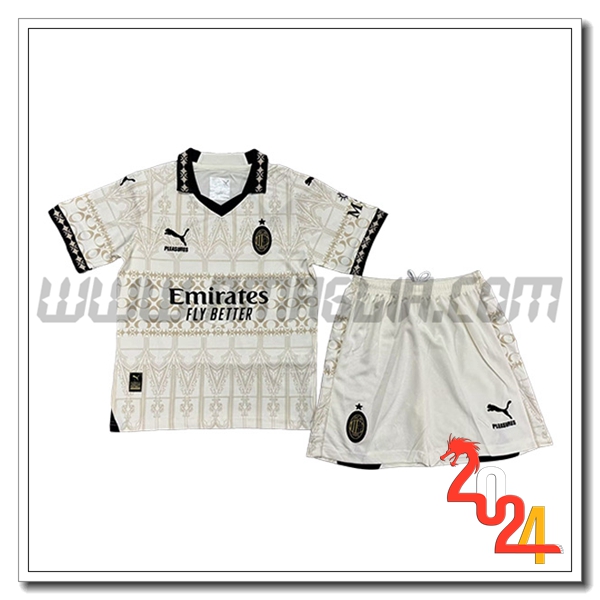 Kit Maglia AC Milan Bambino Quarto 2023/2024 Bianco