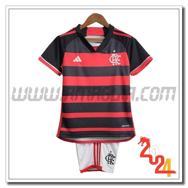 Kit Maglia Flamengo Bambino Prima 2024 2025 Rosso blu
