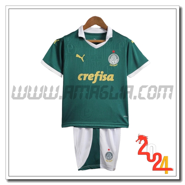 Kit Maglia Palmeiras Bambino Prima 2024 2025 Verde