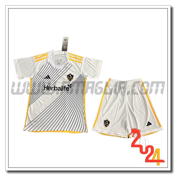 Kit Maglia Los Angeles FC Bambino Prima 2024 2025 Bianco