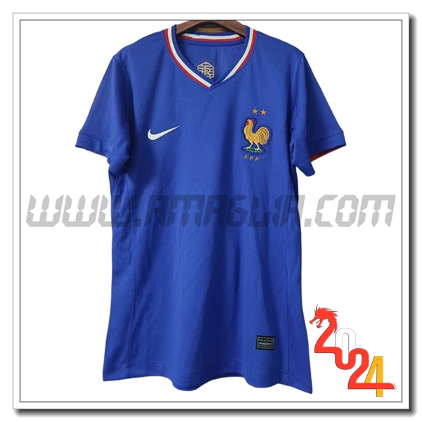 Prima Maglia Calcio Francia Donne 2024 2025 Blu