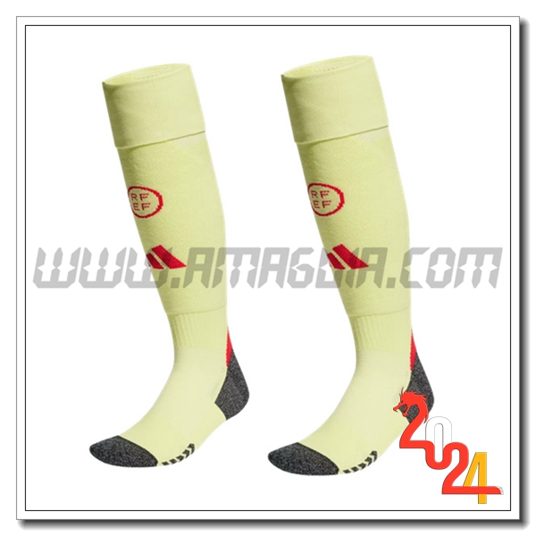 Seconda Calzini Calcio Spagna 2024 2025 GIALLO
