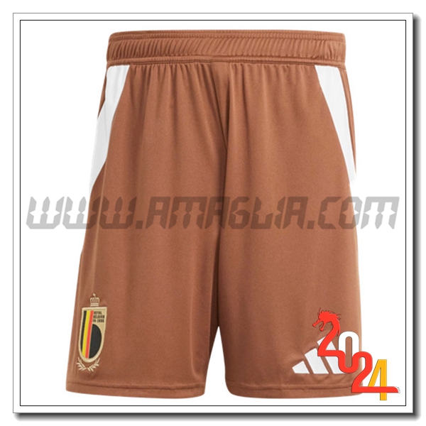 Seconda Pantaloncini Calcio Belgio 2024 2025 Brun