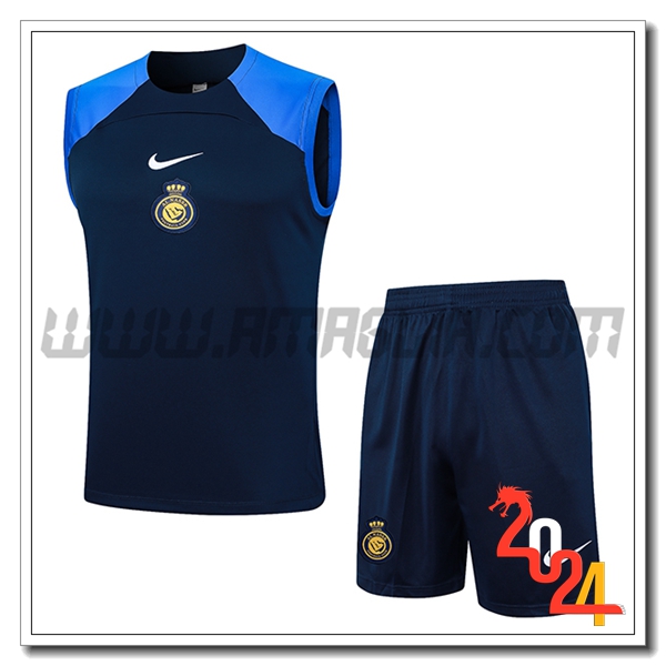 Kit Canotta Allenamento + Pantaloncini Al-Nassr FC Blu Scuro 2024 2025