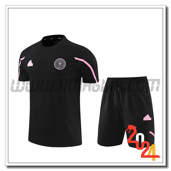 Kit Maglia Allenamento + Pantaloncini Inter Miami CF Nero/Rosa 2024 2025