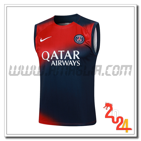 Canotta Allenamento PSG Rosso/Blu 2024 2025