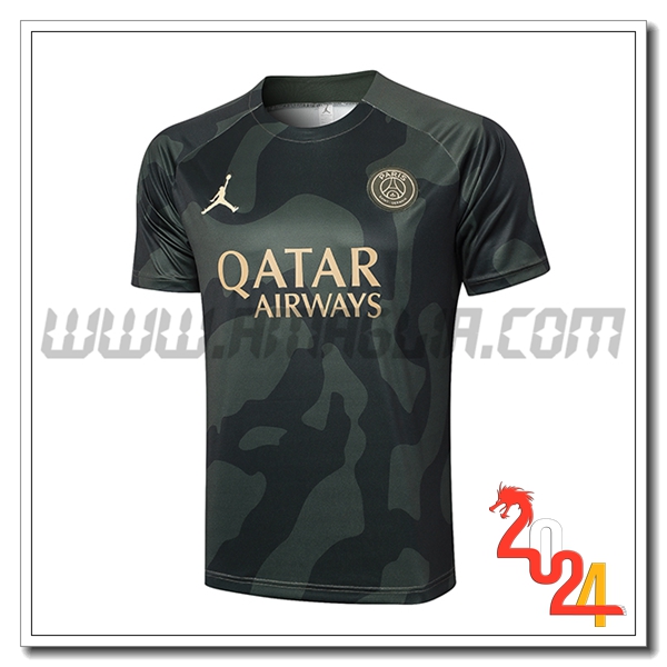 T Shirt Allenamento Jordan PSG Verde 2024 2025 -02