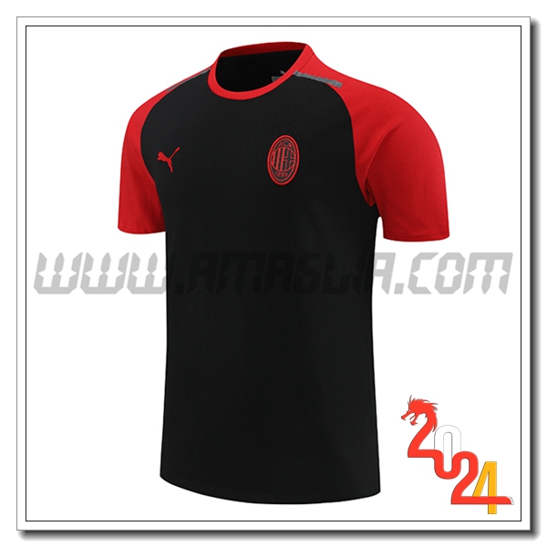 T Shirt Allenamento AC Milan Nero/Rosso 2024 2025
