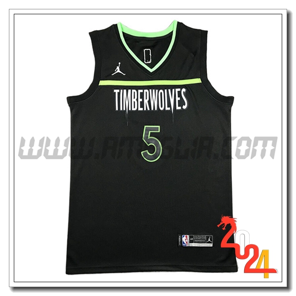 Maglia Minnesota Timberwolves (EDWARDS #5) 2024/25 Nero/Verde