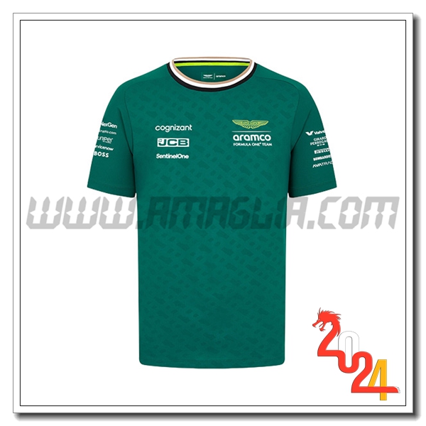 Maglietta F1 Aston Martin Team Verde 2024