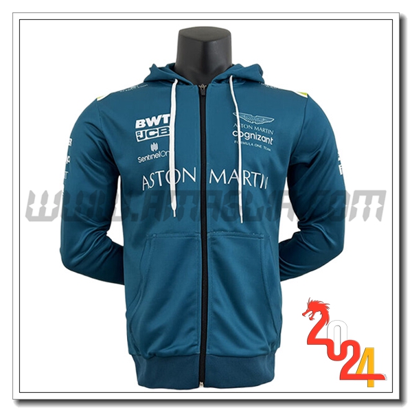 Giacca Con Cappuccio F1 Aston Martin Team Verde 2024
