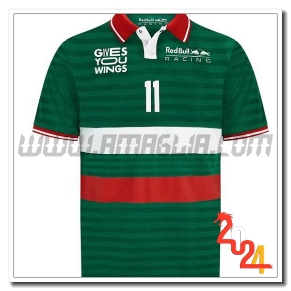Polo F1 RedBull Racing Team Verde/Rosso/Bianco 2024