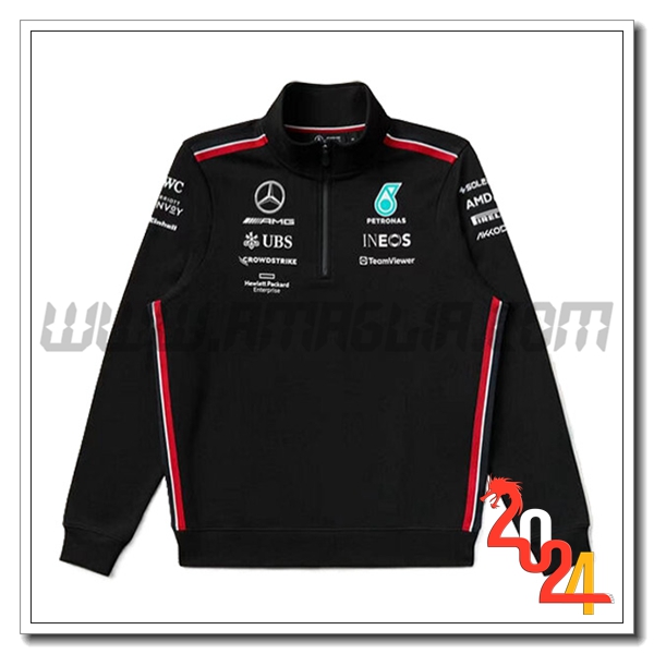 Felpa F1 Mercedes Benz Team Nero/Rosso 2024