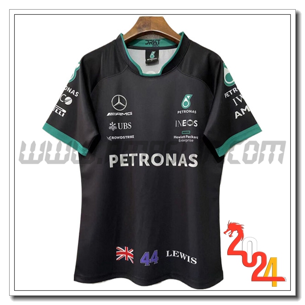 Maglietta F1 Mercedes Benz Team #44 Nero/Verde 2024