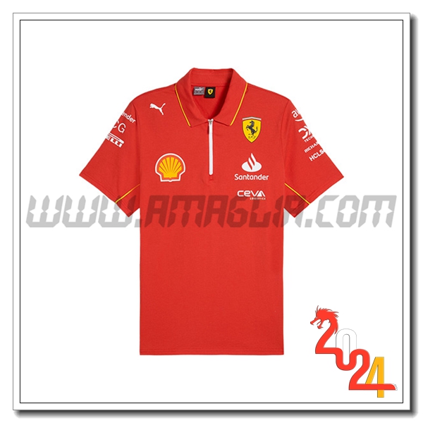 Polo F1 Scuderia Ferrari Team Rosso/Nero/Giallo 2024