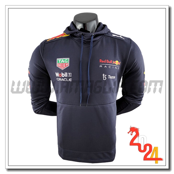 Felpa Cappuccio F1 RedBull Racing Team blu navy 2024