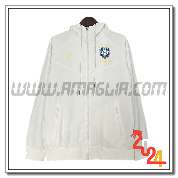 Giacca A Vento Brasile Bianco 2024 2025