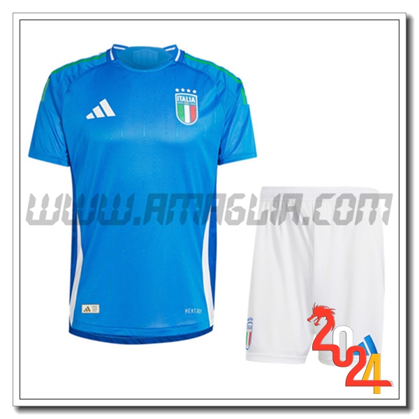 Kit Maglia Italia Prima + Pantaloncini 2024 2025 Blu