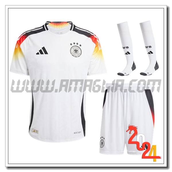 Kit Maglia Germania Prima (Pantaloncini + Calzini) 2024 2025 Bianco