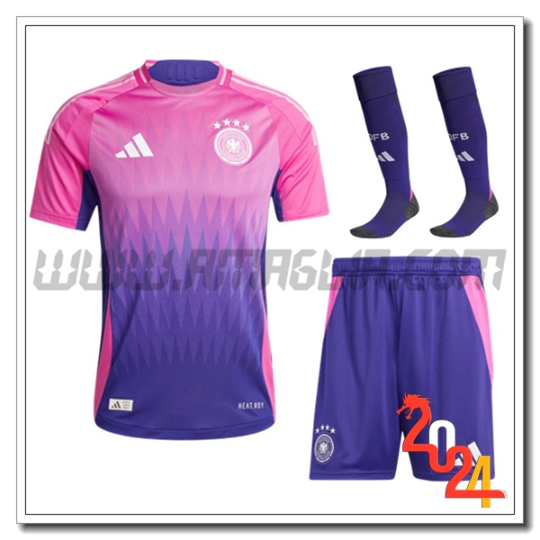Kit Maglia Germania Seconda (Pantaloncini + Calzini) 2024 2025 Rosa