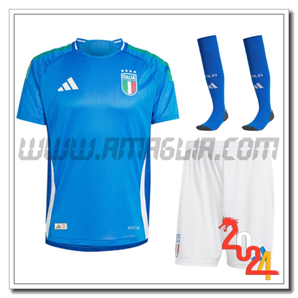 Kit Maglia Italia Prima (Pantaloncini + Calzini) 2024 2025 Blu