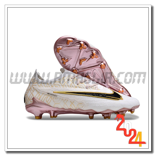 Nike Scarpe Da Calcio Phantom GX Elite FG Bianco/Nero/Rosa/Giallo