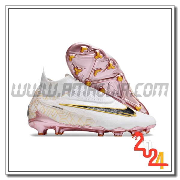 Nike Scarpe Da Calcio Phantom GX Elite DF Link FG Bianco/Nero/Rosa/Giallo