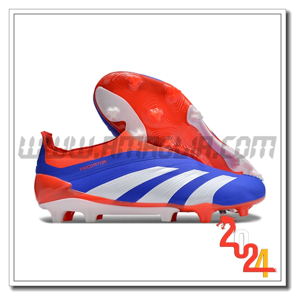 Adidas Scarpe Da Calcio PREDATOR ELITE LACELESS BOOTS FG Blu/Arancia/Bianco