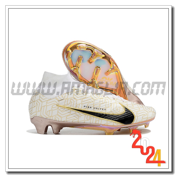 Nike Scarpe Da Calcio Zoom Superfly 9 Elite MR FG Bianco/Giallo/Nero