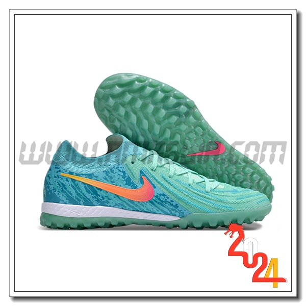 Nike Scarpe Da Calcio Phantom GX II Elite TF Verde/Blu/Rosa