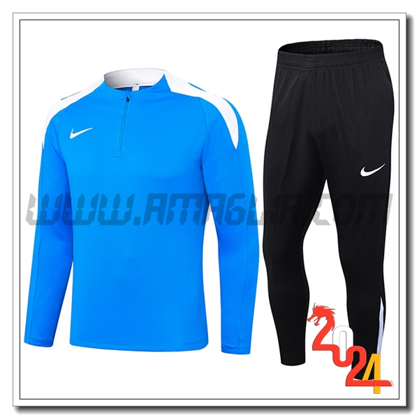 Tuta Allenamento Nike Blu/Bianco/Nero 2024 2025